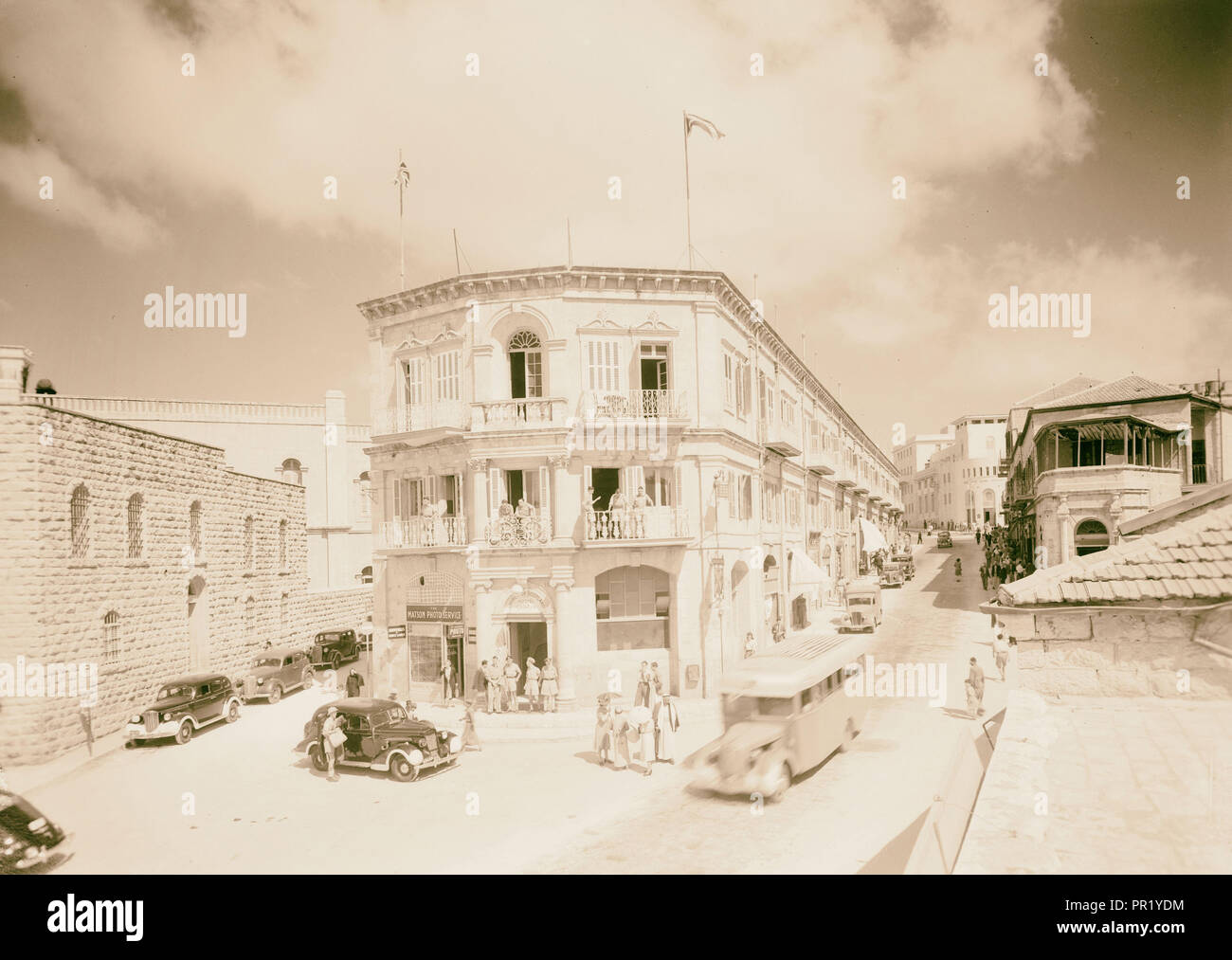 La maison de Saint André (Fast Hotel), prises le 2 juillet '43, Jérusalem, Israël Banque D'Images
