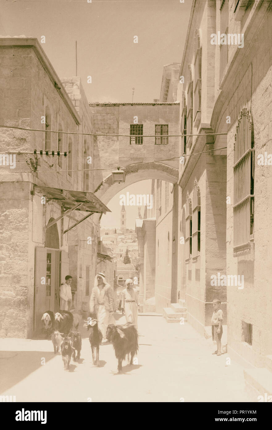 Arche de l'Ecce Homo. En 1925, Jérusalem, Israël Banque D'Images