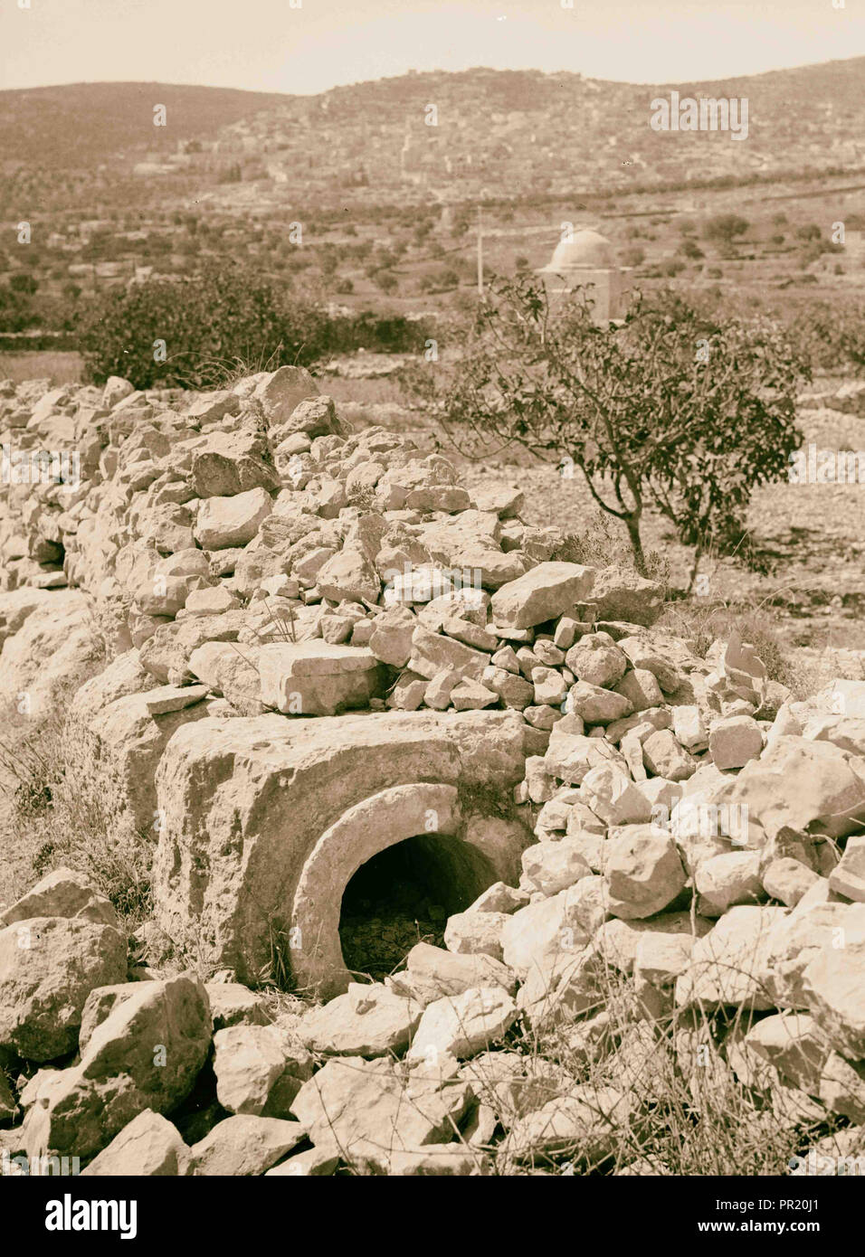 Aqueduc romain près du Tombeau de Rachel. 1934, Cisjordanie, Bethléem Banque D'Images