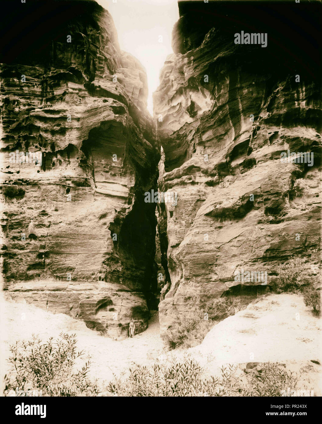 Petra. La Sik de el-Khazneh. 1898, Jordanie, Petra, la ville disparue Banque D'Images