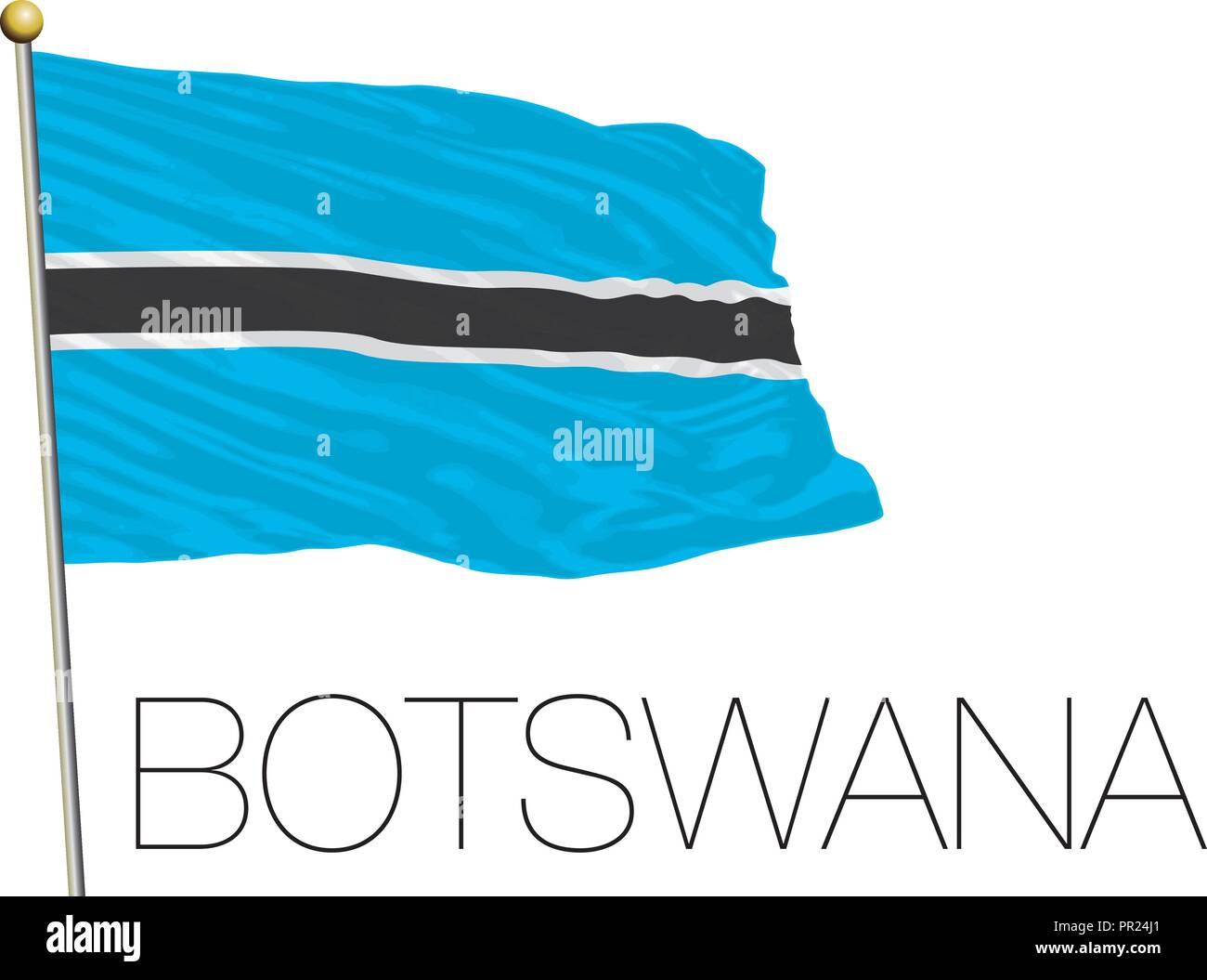 Botswana drapeau, vector illustration Illustration de Vecteur
