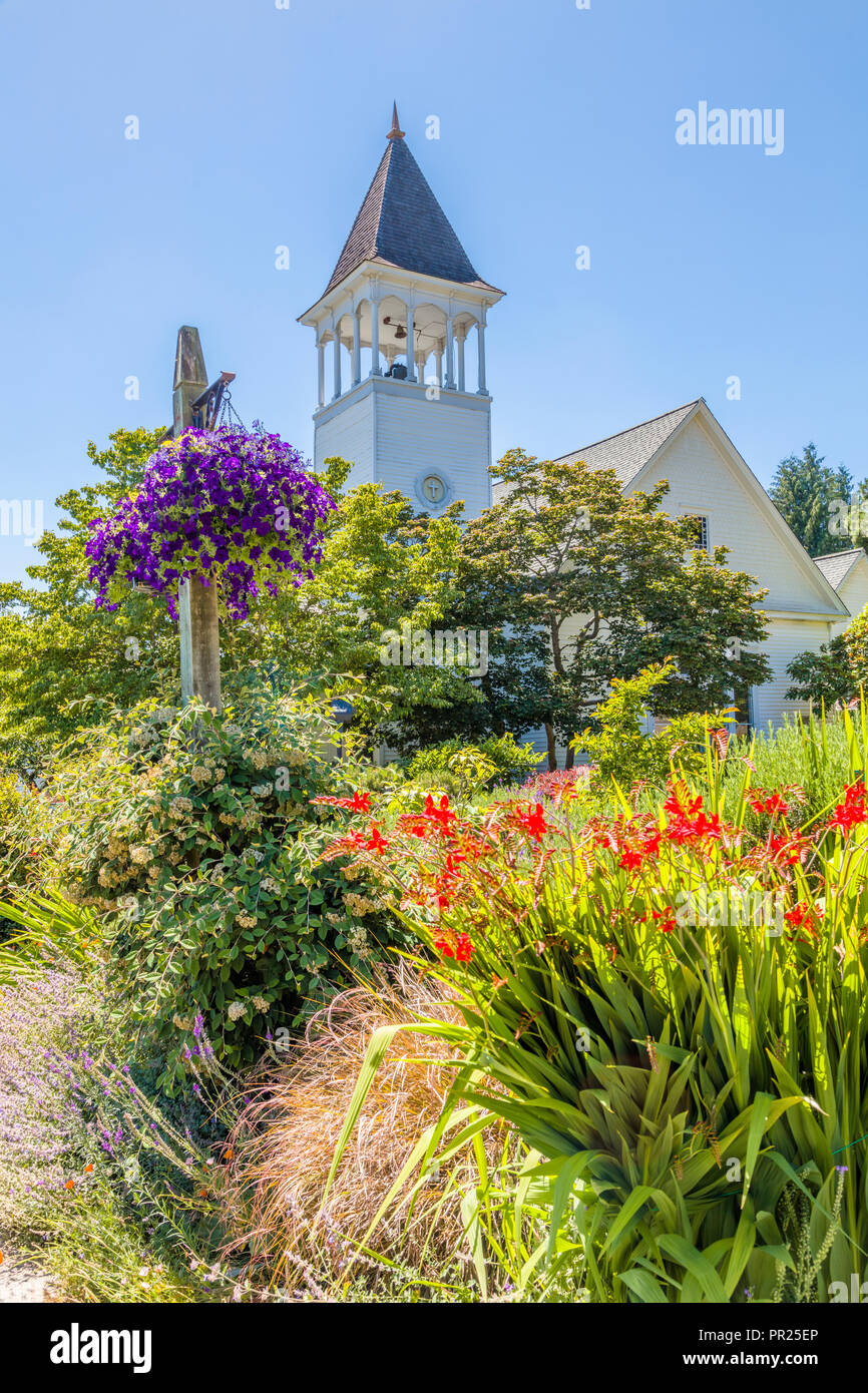 Eagle Harbor Congregational Church sur Bainbridge Island, Washington, United States Banque D'Images
