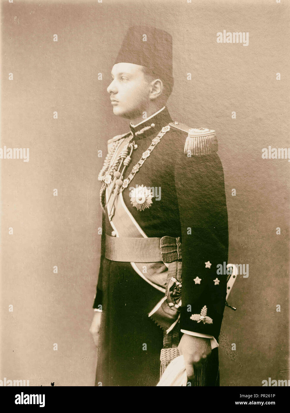 Le roi Farouk d'Égypte. 1930 Banque D'Images