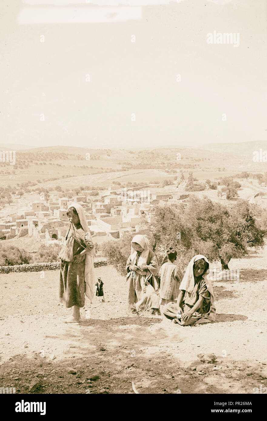 Mont des Oliviers, Bethany, Bethany des pentes d'Olivet. 1900, Jérusalem, Israël Banque D'Images