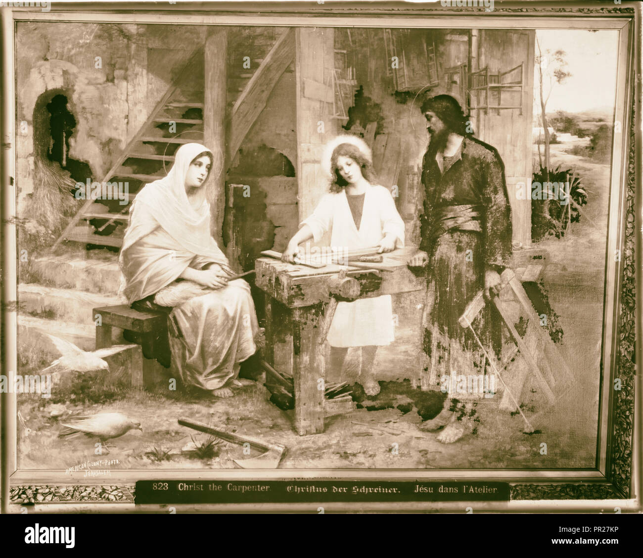 Le Christ le charpentier colonie américaine, Jérusalem. 1898, Israël Banque D'Images