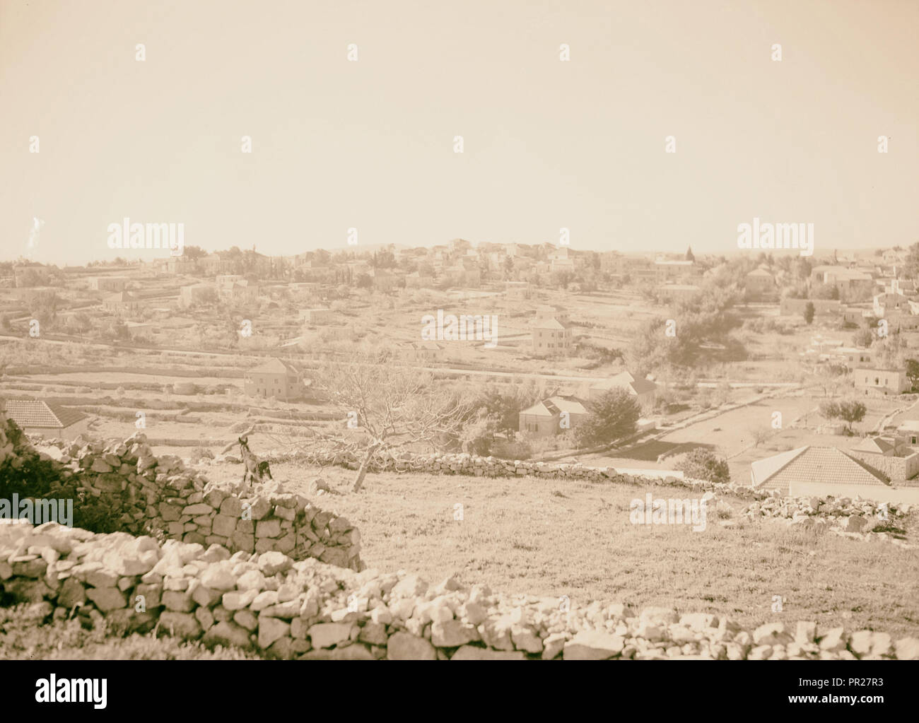 Vues du nord. Ramallah. 1900, Cisjordanie, Rām Allāh Banque D'Images