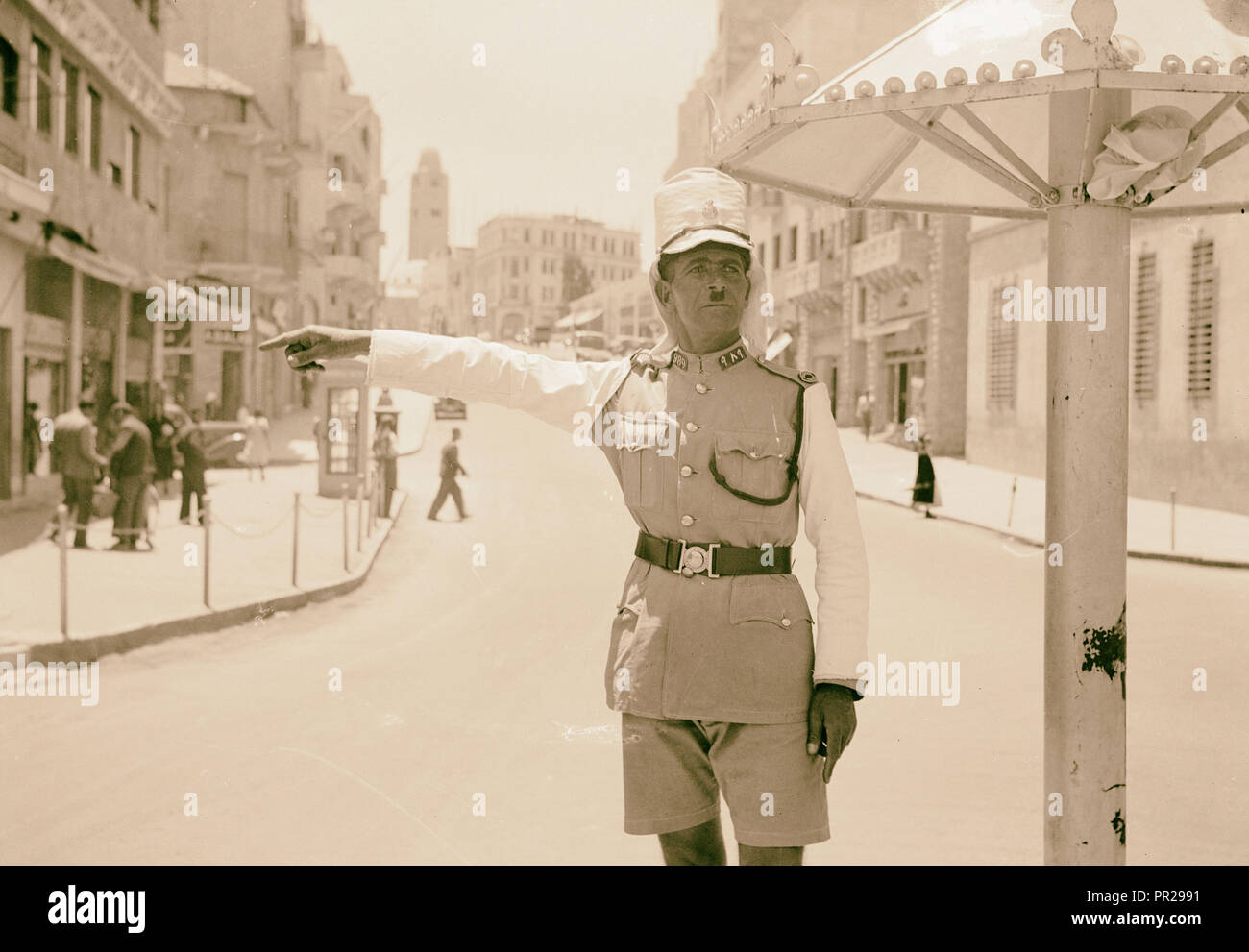 Pal. [C.-à-d., la Palestine] point sur la police service. 1934 Banque D'Images