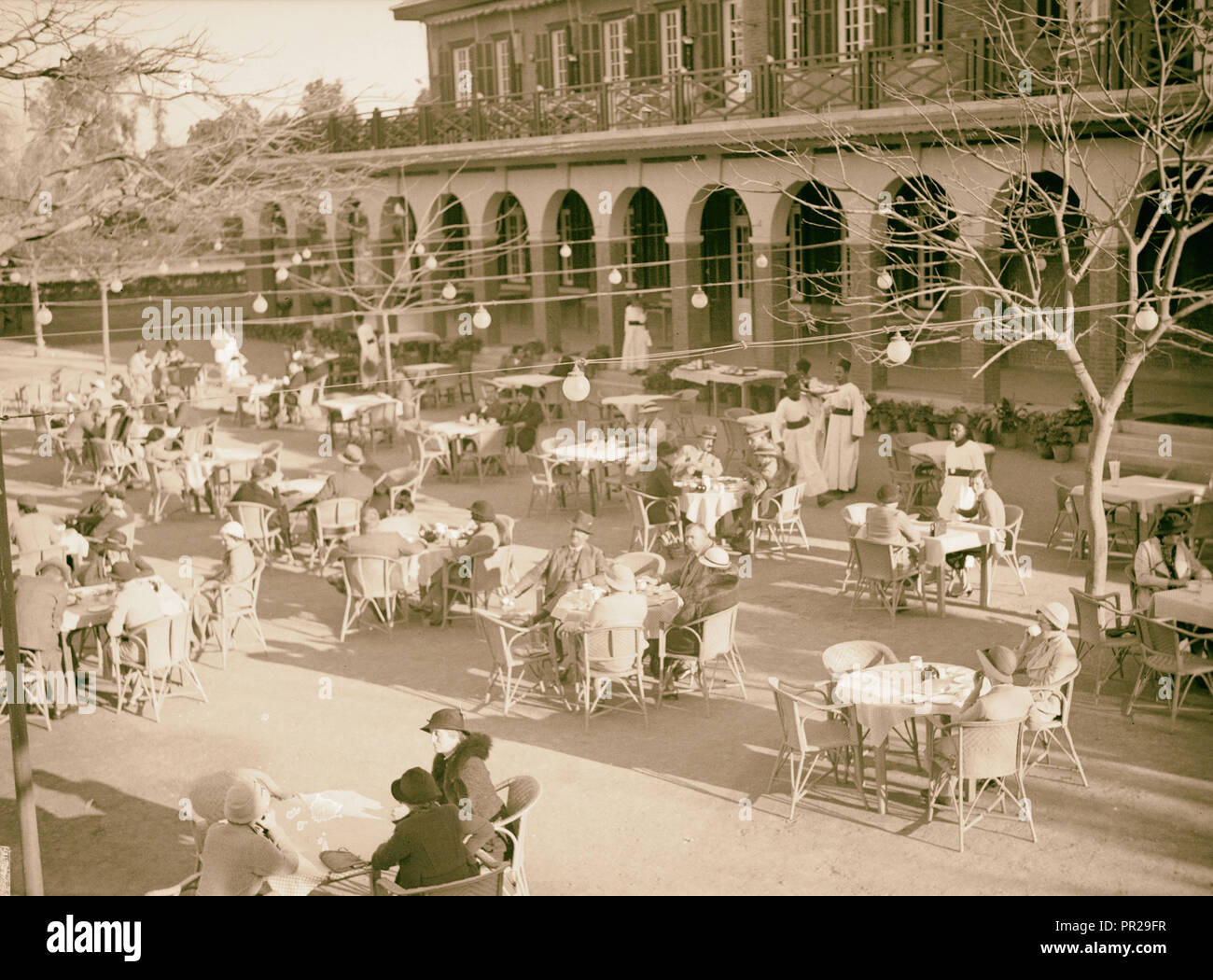 L'Égypte. Le Caire. Jardins de Gezira et sports. Des courts de tennis. 1934, l'Égypte, Le Caire Banque D'Images