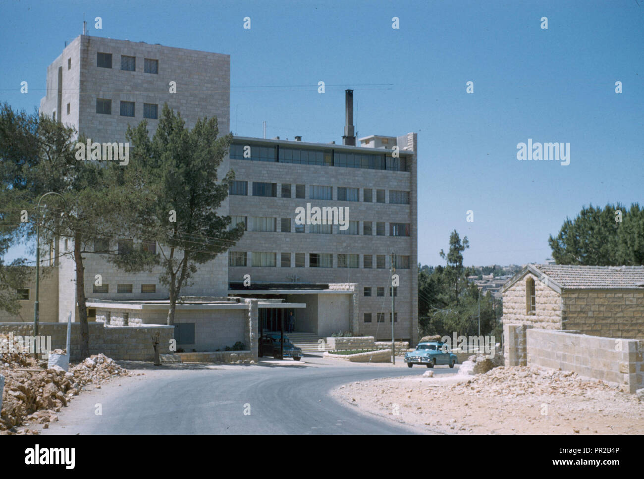 Hôtel Ambassadeur sur Mt. Scopus. La photographie montre l'hôtel Ambassador, Sheikh Jarrah, à Jérusalem-Est. 1948, Jérusalem, Israël Banque D'Images