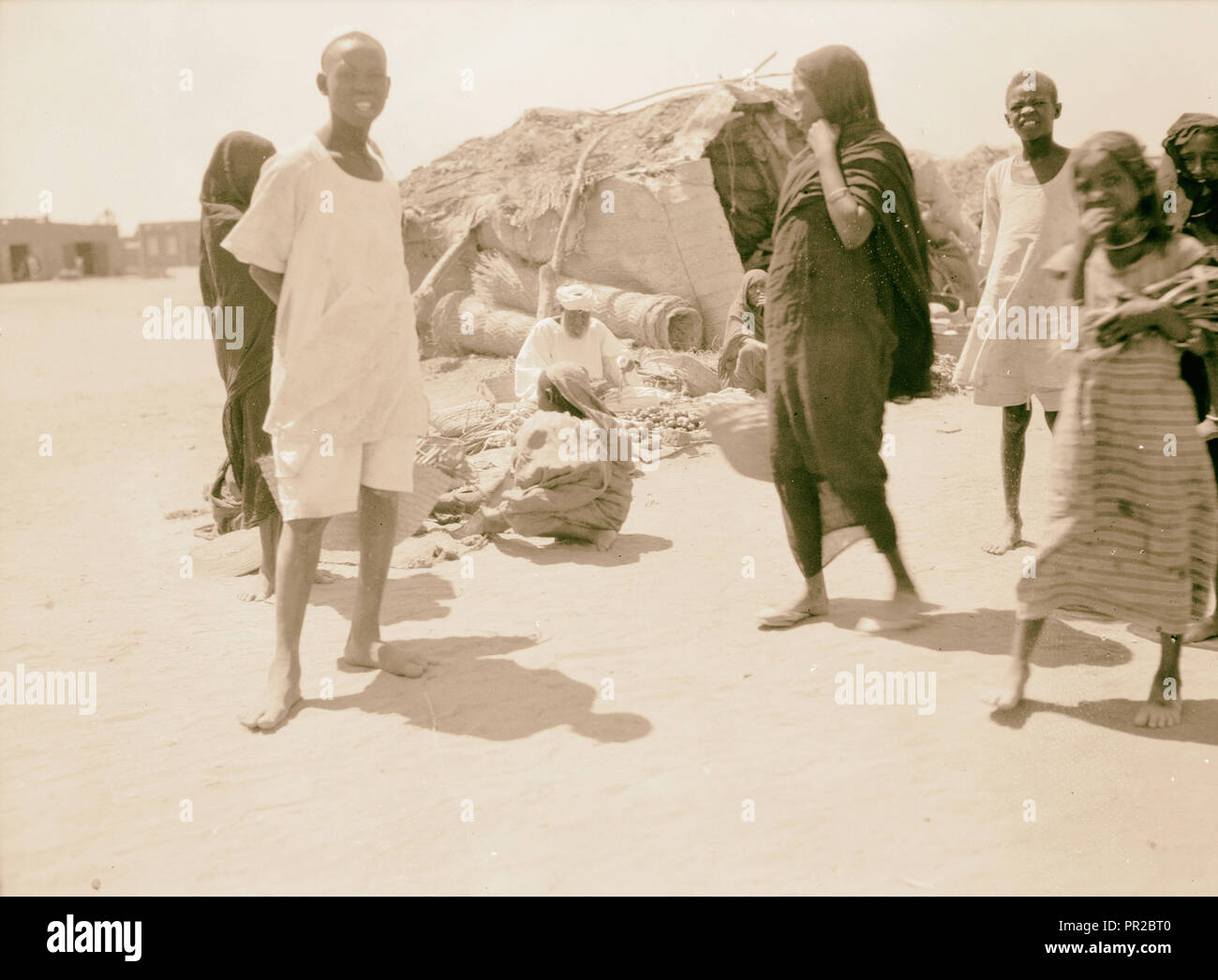 Le Soudan. Khartoum. Shambat village. Types sur le marché. 1936, Soudan, Shambat Banque D'Images