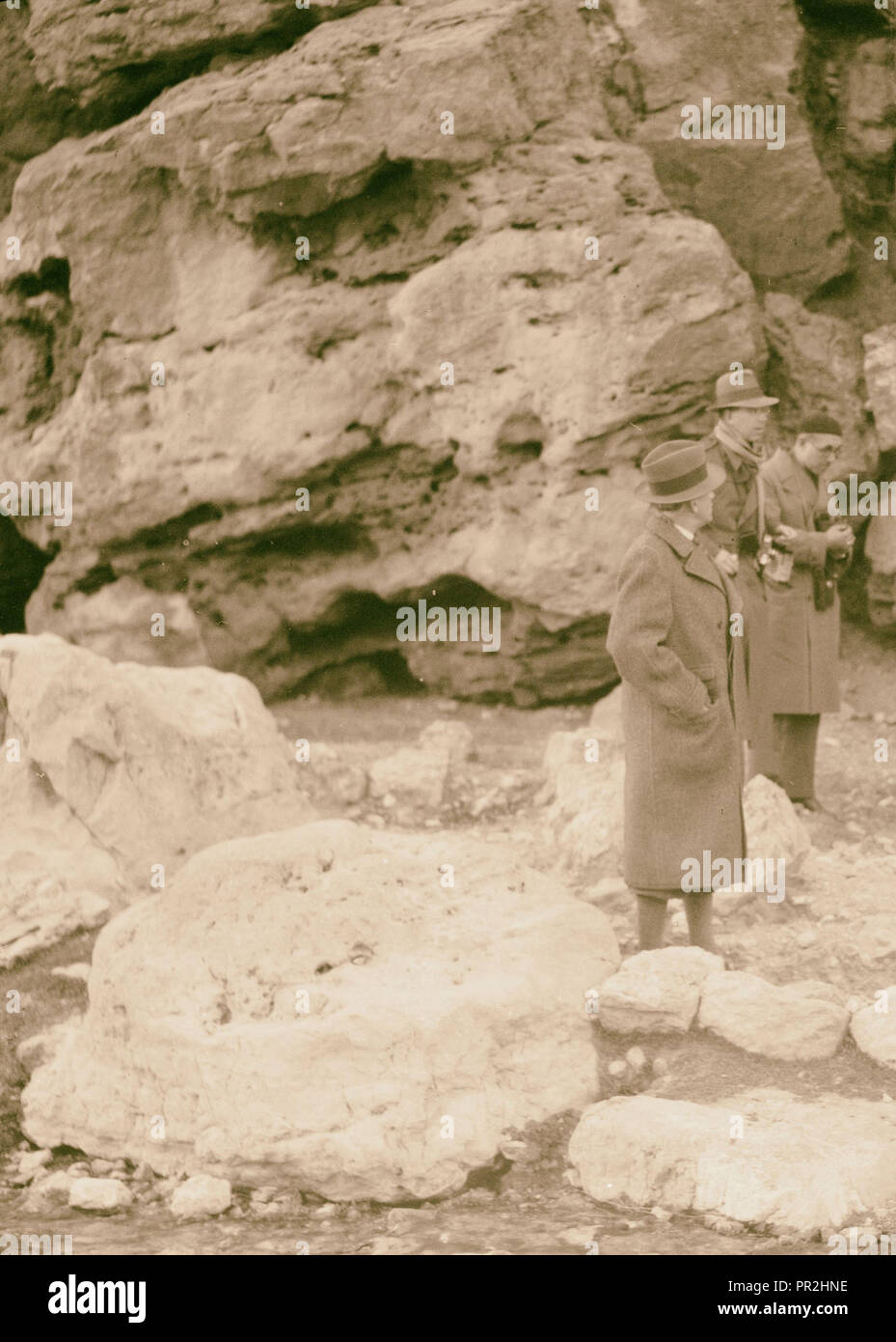 Gustaf Adolf, Prince héritier de Suède probablement à Pétra, en Jordanie. 1910, Jordanie, Petra, la ville disparue Banque D'Images