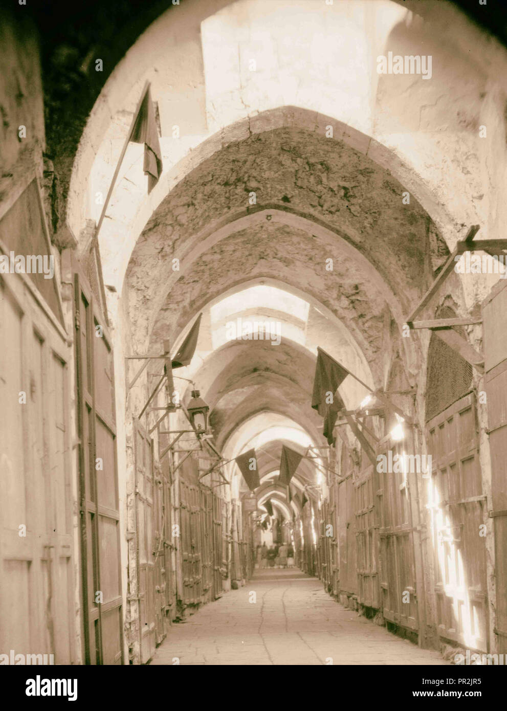 Les délégations de protestation arabe, des manifestations et des grèves contre la politique britannique en Palestine Banque D'Images