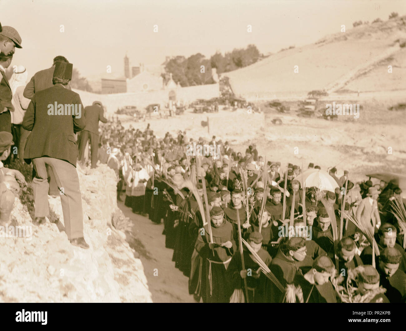 Procession des Rameaux à Bethphagé. 1934, Jérusalem, Israël Banque D'Images