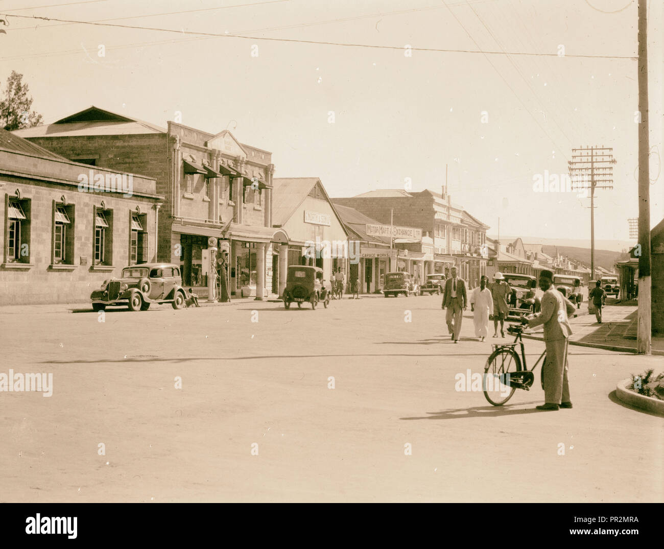 La colonie du Kenya. Nairobi. Saddler Street. 1936, au Kenya, Nairobi Banque D'Images