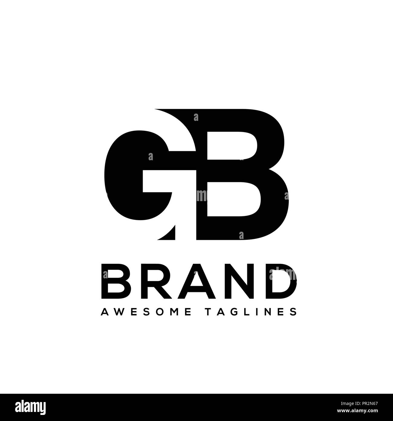 Lettre créative GO logo design logo noir et blanc. éléments simple lettre GO logo lettre,Business entreprise lettre GO logo design vector Illustration de Vecteur