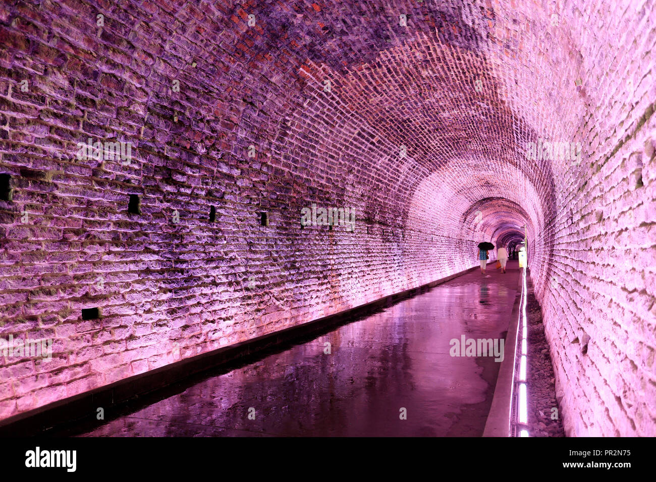 Le premier tunnel ferroviaire à Brockville, Ontario, Canada Banque D'Images