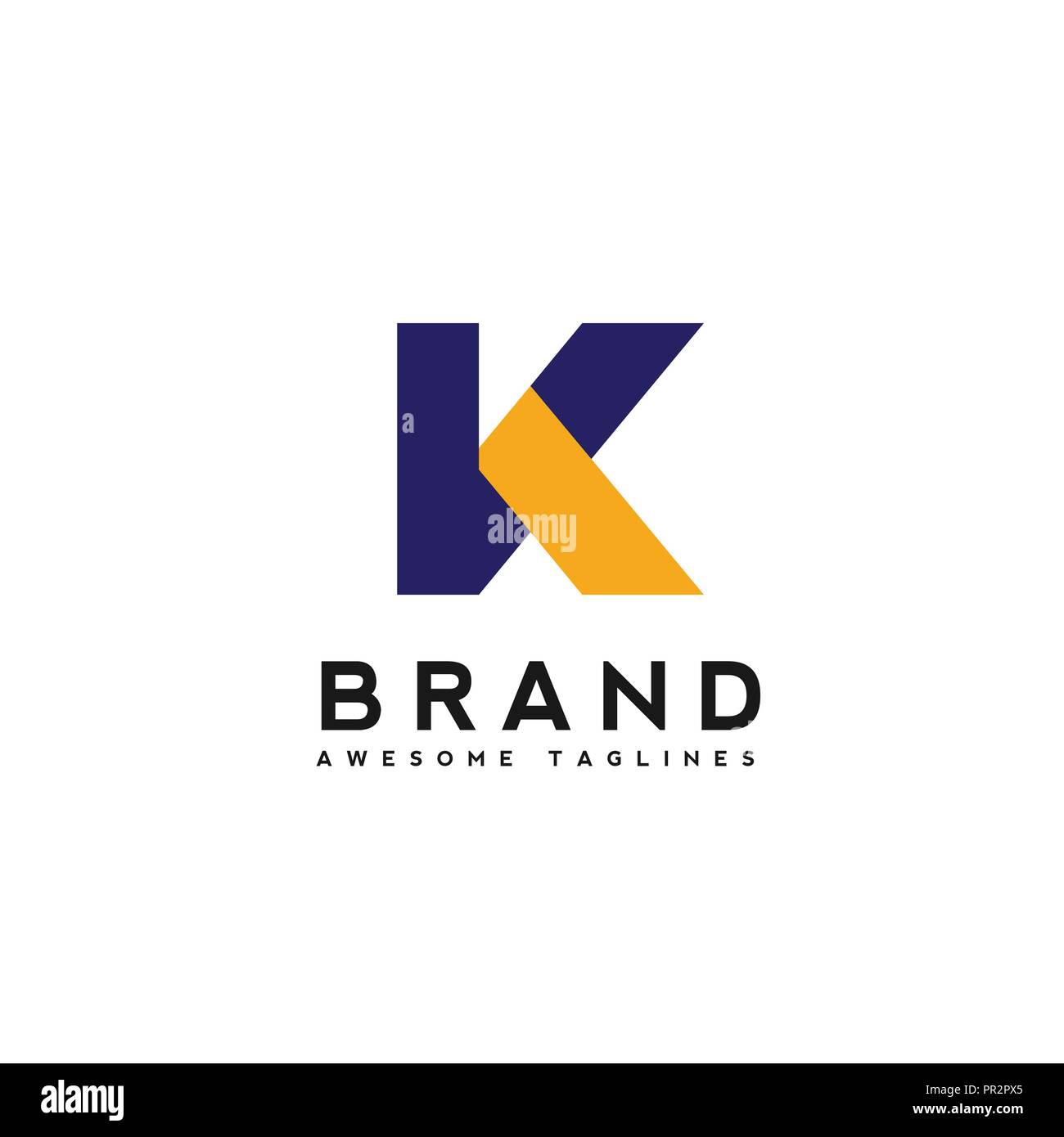 Lettre K Modèle de conception simple logo Business entreprise. creative lettre k logo design, meilleur nouveau logo Lettre K Illustration de Vecteur