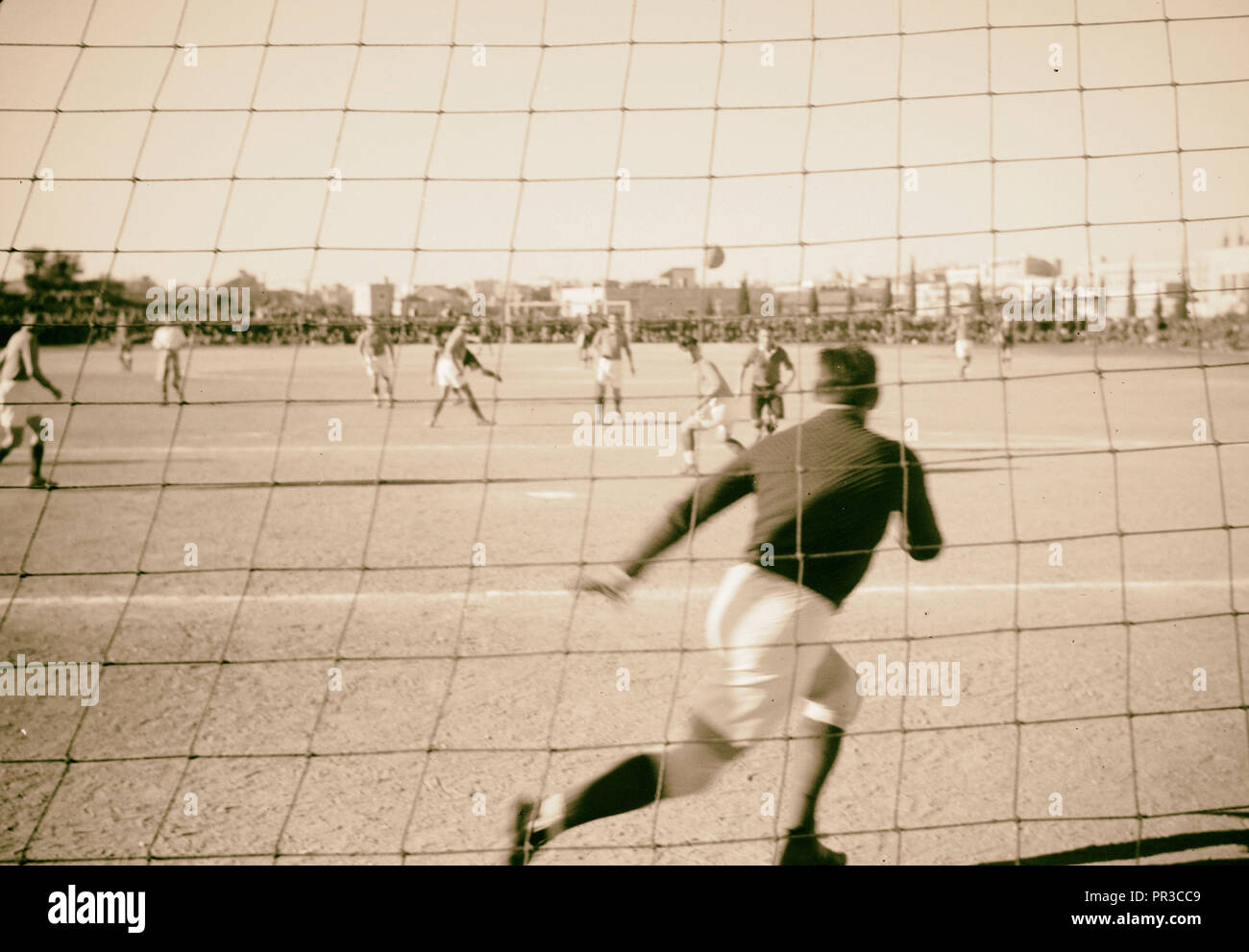 Match foot ball v. de l'armée britannique armée française l'objectif d'épargne handicap britannique. 1940, Israël Banque D'Images