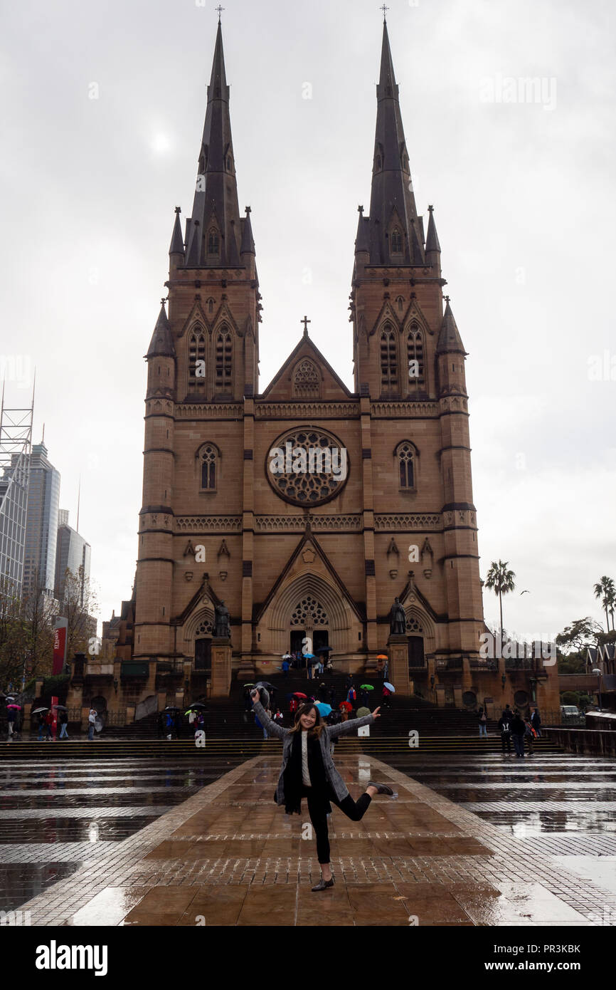 10 Juin 2018 : la cathédrale St Mary Sydney Australie - Comité permanent à l'avant Banque D'Images
