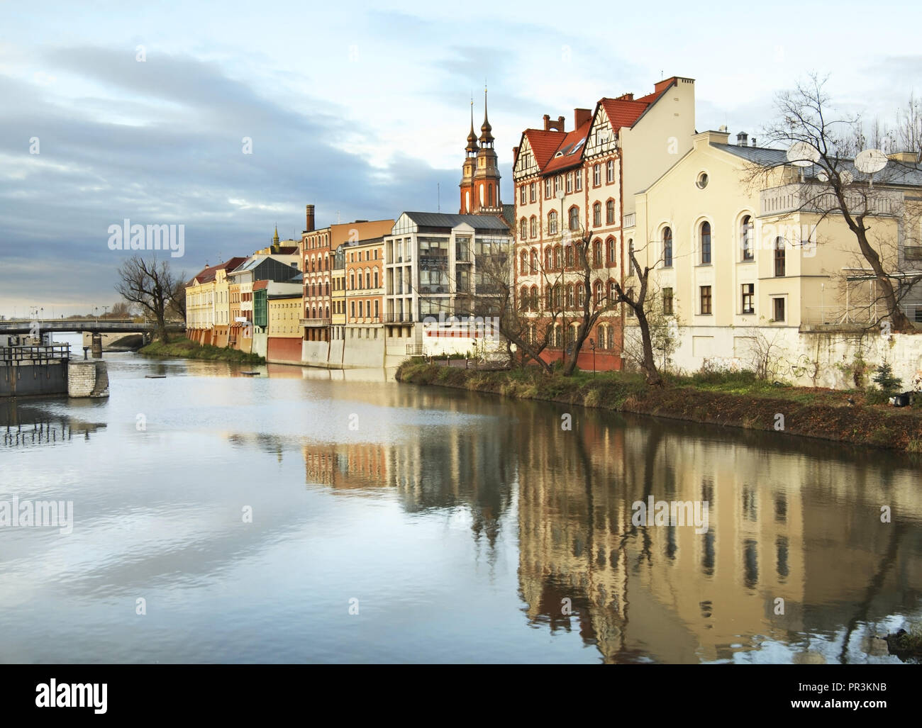 Canal Mlynowka à Opole. Pologne Banque D'Images