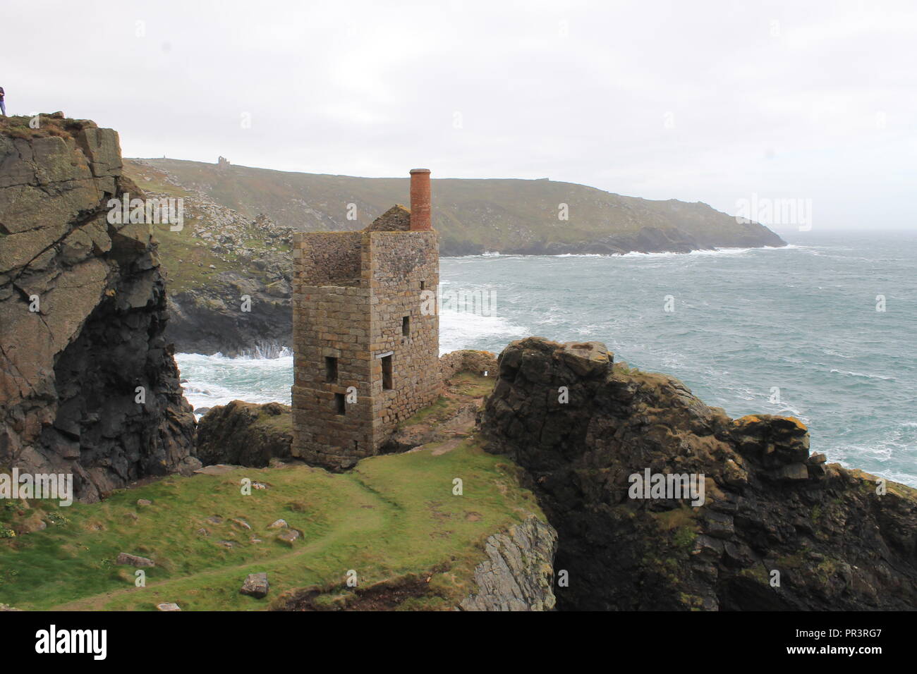 Bottalack mines d'étain sur la côte de Cornish, Royaume-Uni Banque D'Images