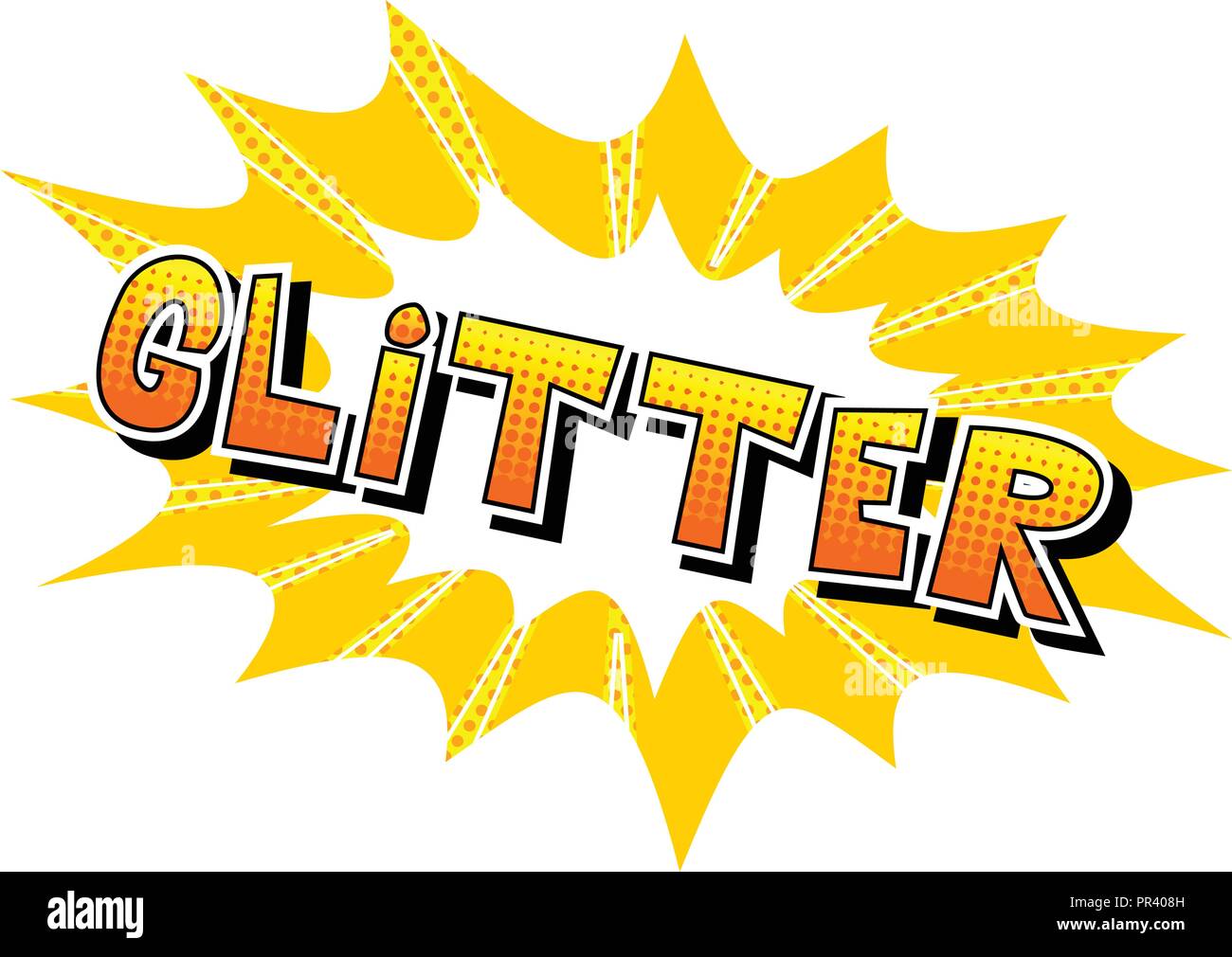 Glitter - Vector illustration comic book style phrase. Illustration de Vecteur