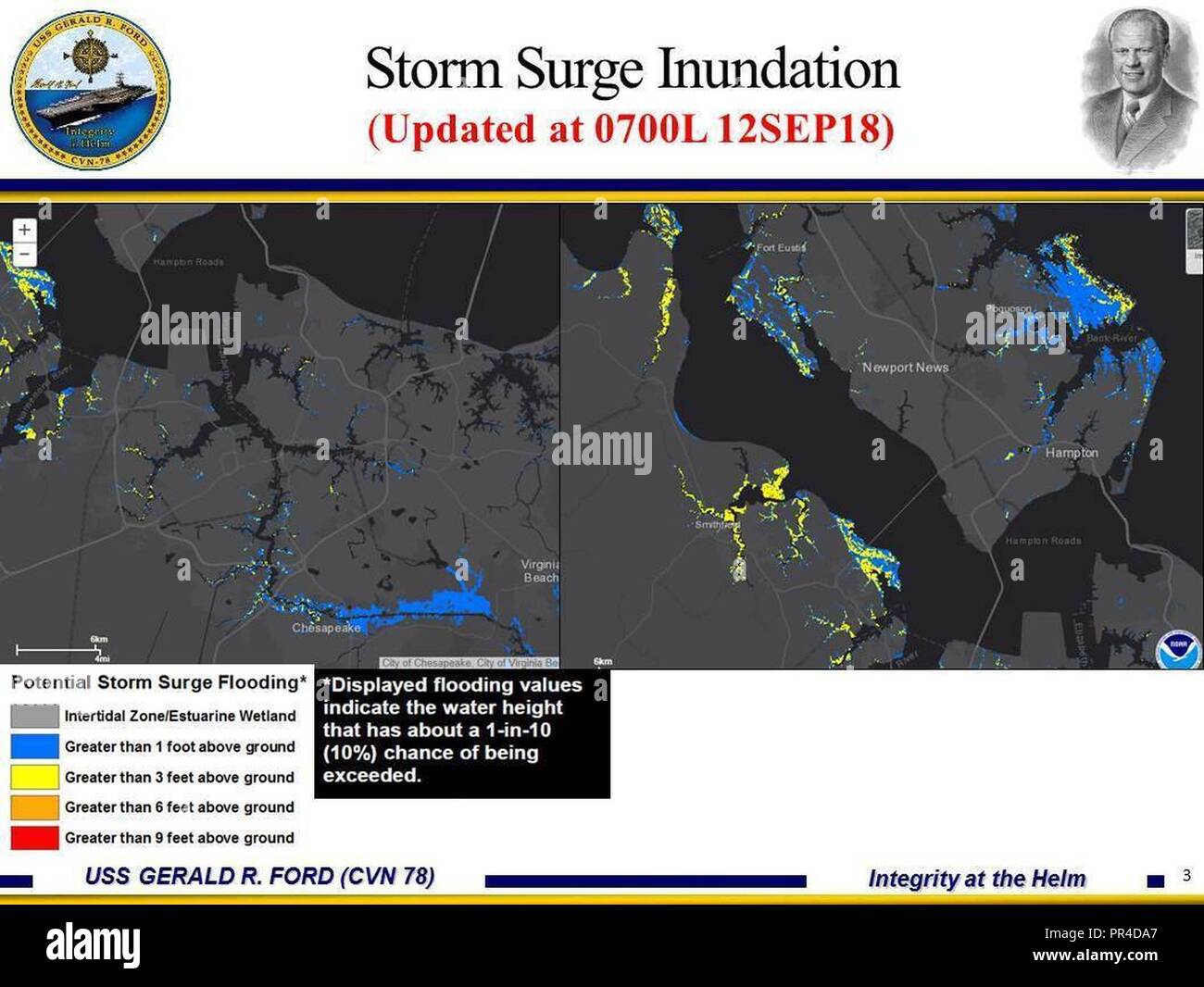 0700 12SEP18 Mise à jour de l'ouragan Florence Banque D'Images