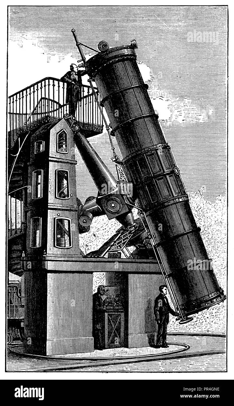 Télescope de l'Observatoire de Paris, 1900 Banque D'Images
