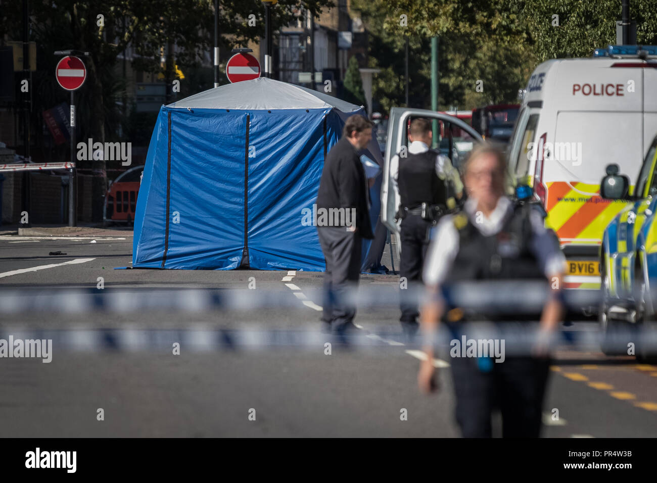 Londres, Royaume-Uni. 29 Septembre, 2018. Décès de cyclistes à Deptford. Crédit : Guy Josse/Alamy Live News Banque D'Images