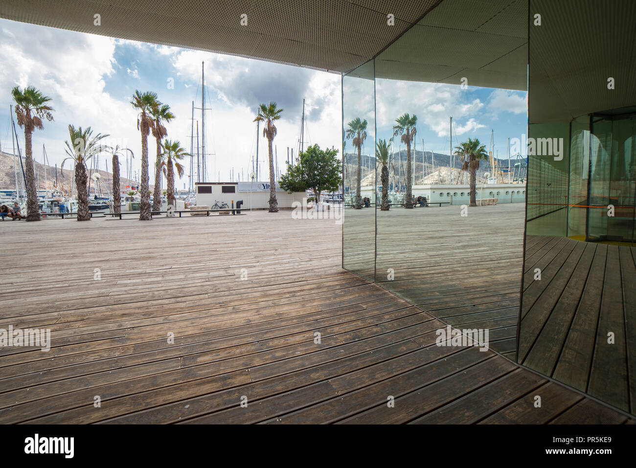 Cartagena, Espagne - Septembre 14th, 2018 : salle de spectacle et de conférence El Batel,à proximité de port de Carthagène, Espagne Banque D'Images