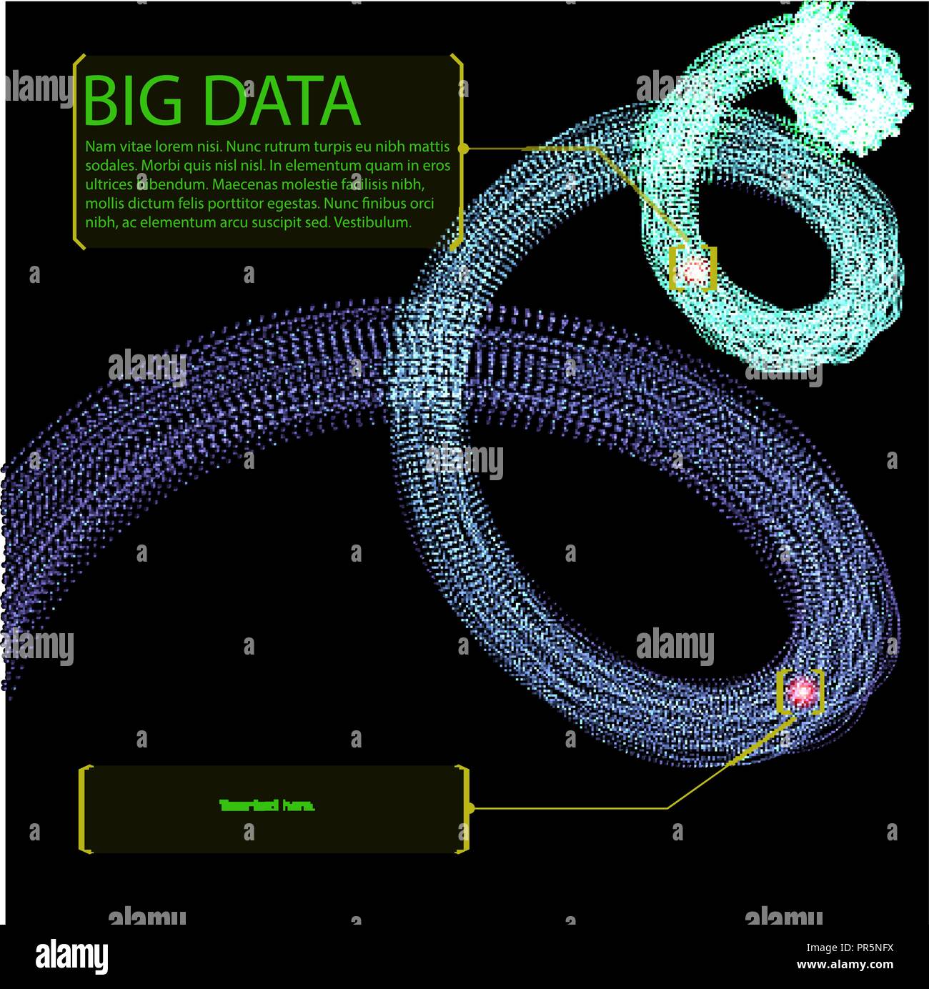 BIG DATA. L'apprentissage automatique. Vector Illustration de Vecteur