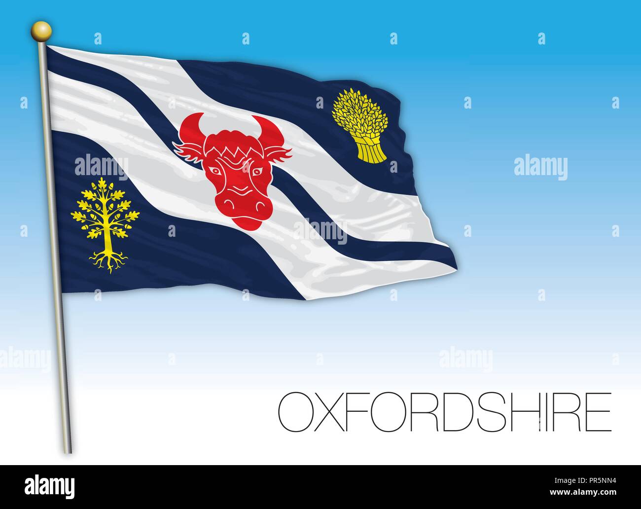 Drapeau de l'Oxfordshire, Royaume-Uni, vector illustration Illustration de Vecteur
