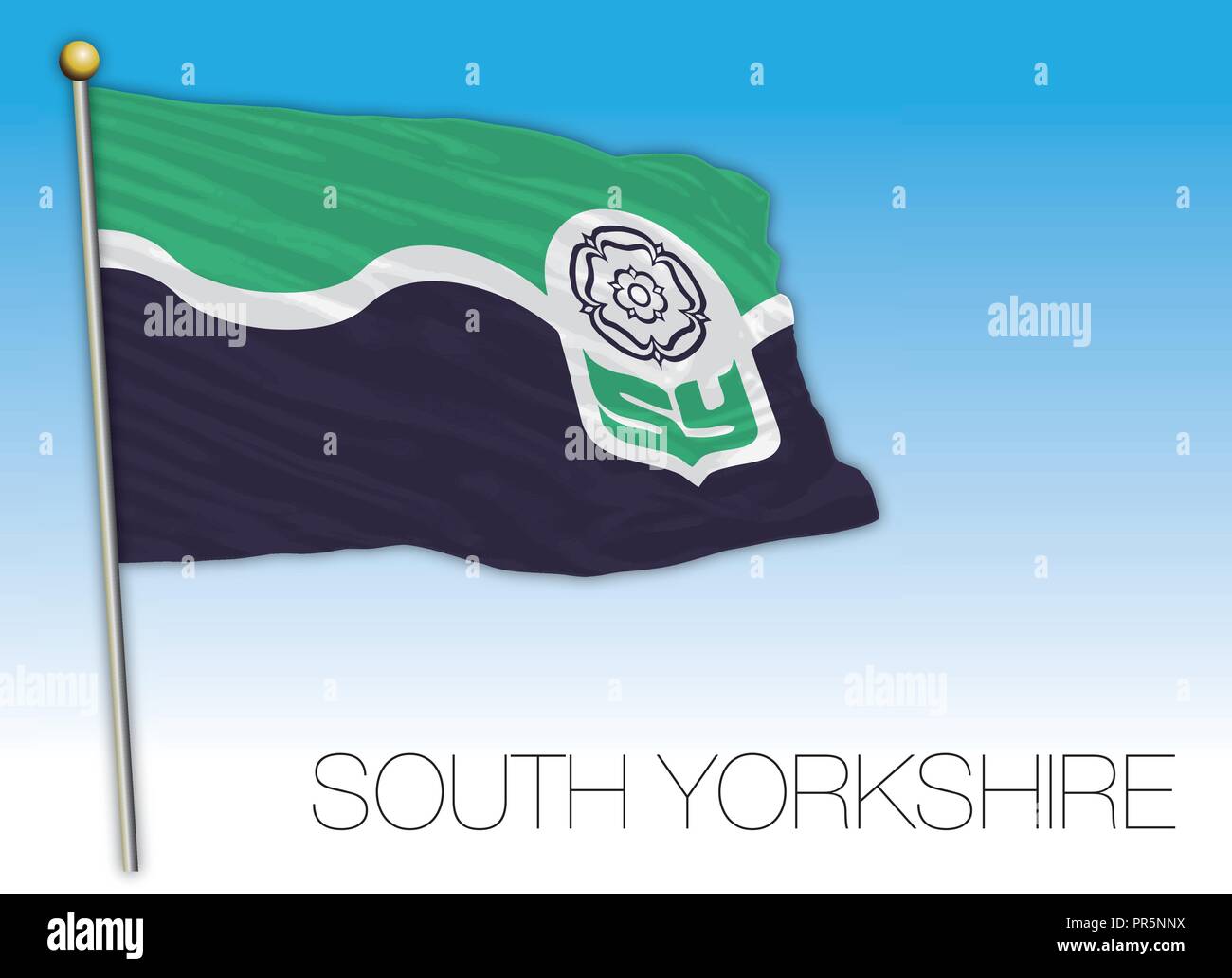 Drapeau du sud du Yorkshire, Royaume-Uni, vector illustration Illustration de Vecteur