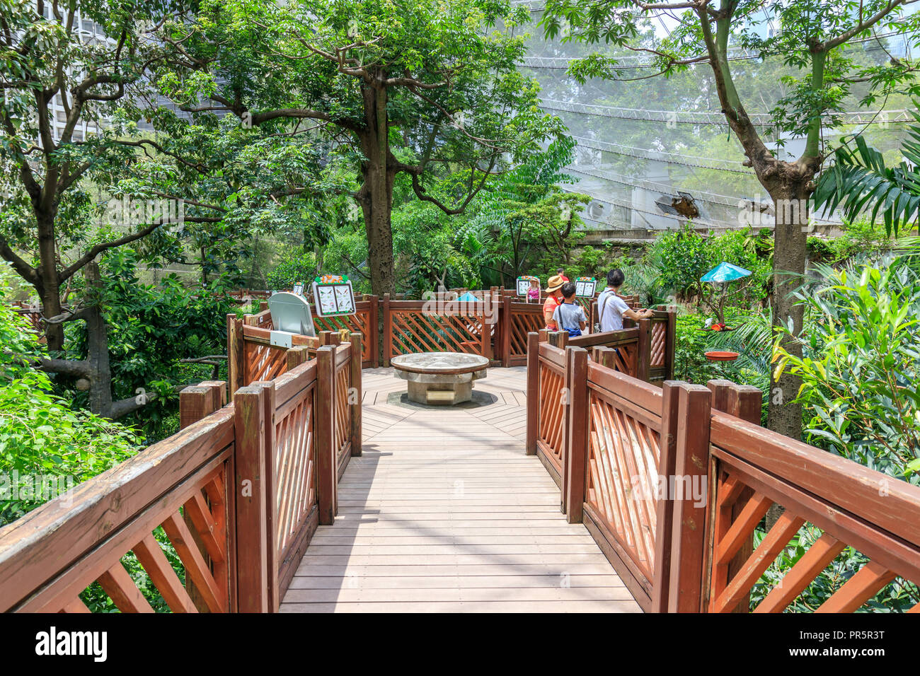 Hong Kong - Juillet 02, 2018 : Volière Edward Youde à Hong Kong Park Banque D'Images