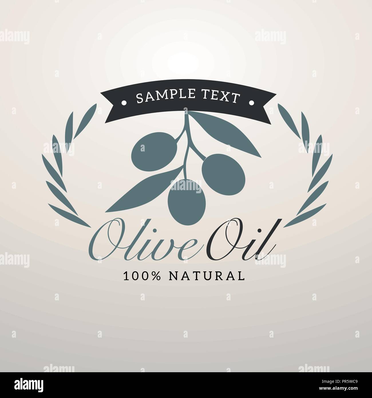 L'huile d'olive logo style vintage Illustration de Vecteur