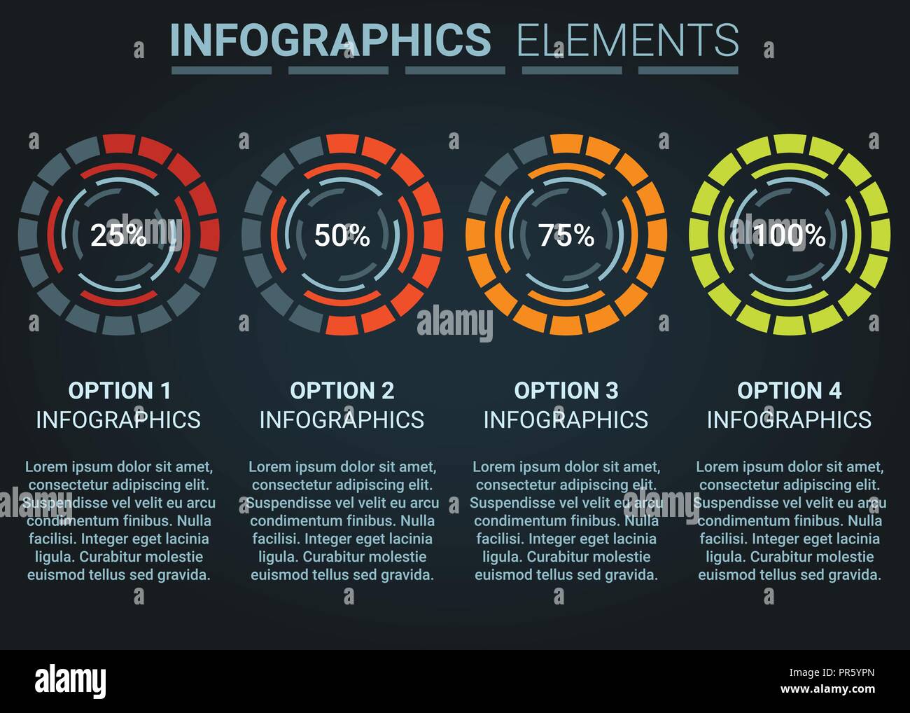 Élément infographies abstract design cours cercle de chargement Illustration de Vecteur