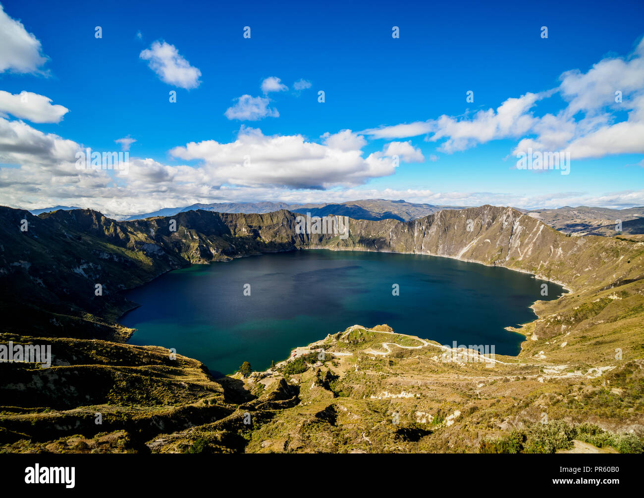 Le lac de Quilotoa, Equateur, Province de Cotopaxi Banque D'Images