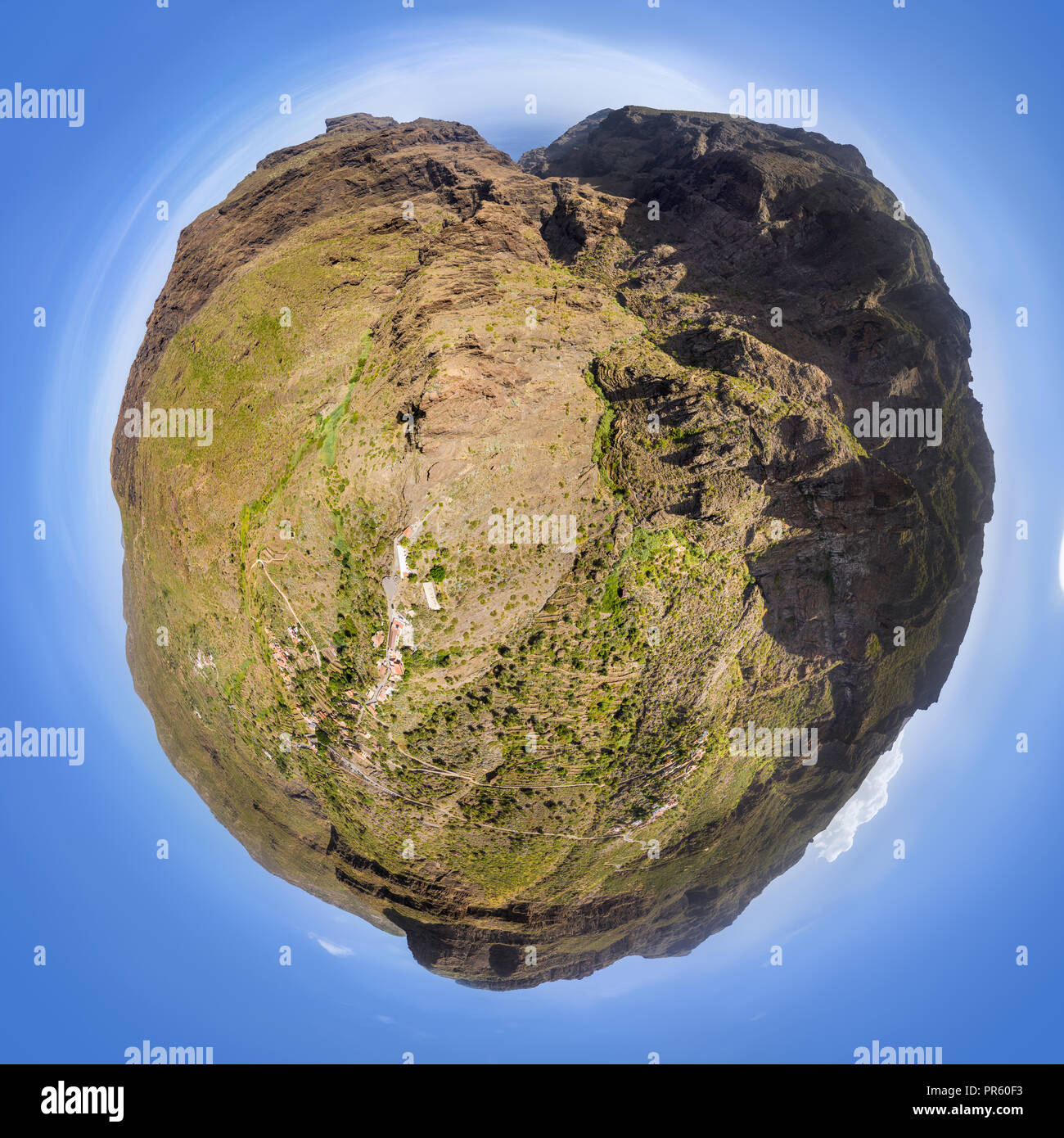 Masca Valley 360° Petite Planète Banque D'Images