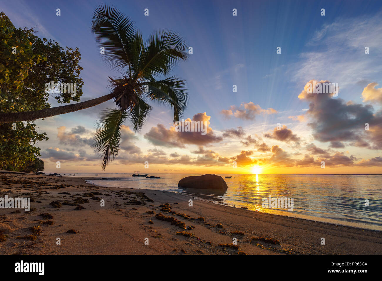 Beau Lever De Soleil Romantique Sur La Plage Paradise Avec