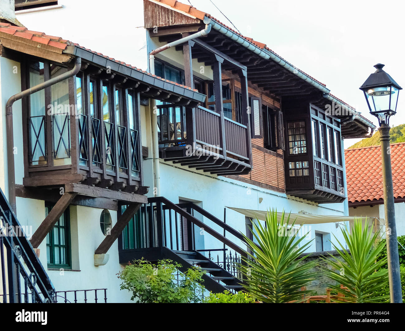 Ville de Getaria Pays Basque Espagne Banque D'Images