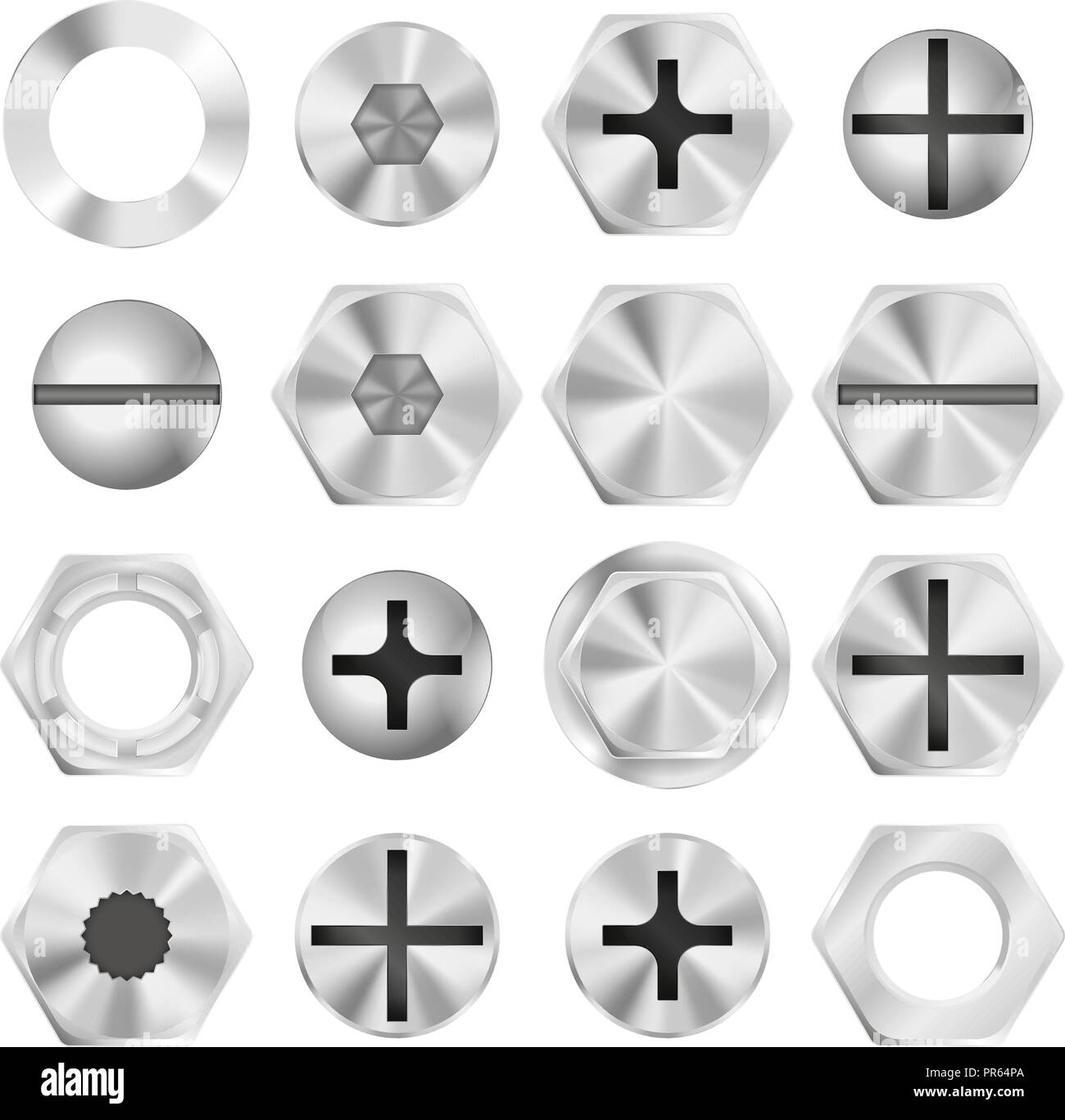 La tête de vis en métal Illustration de Vecteur
