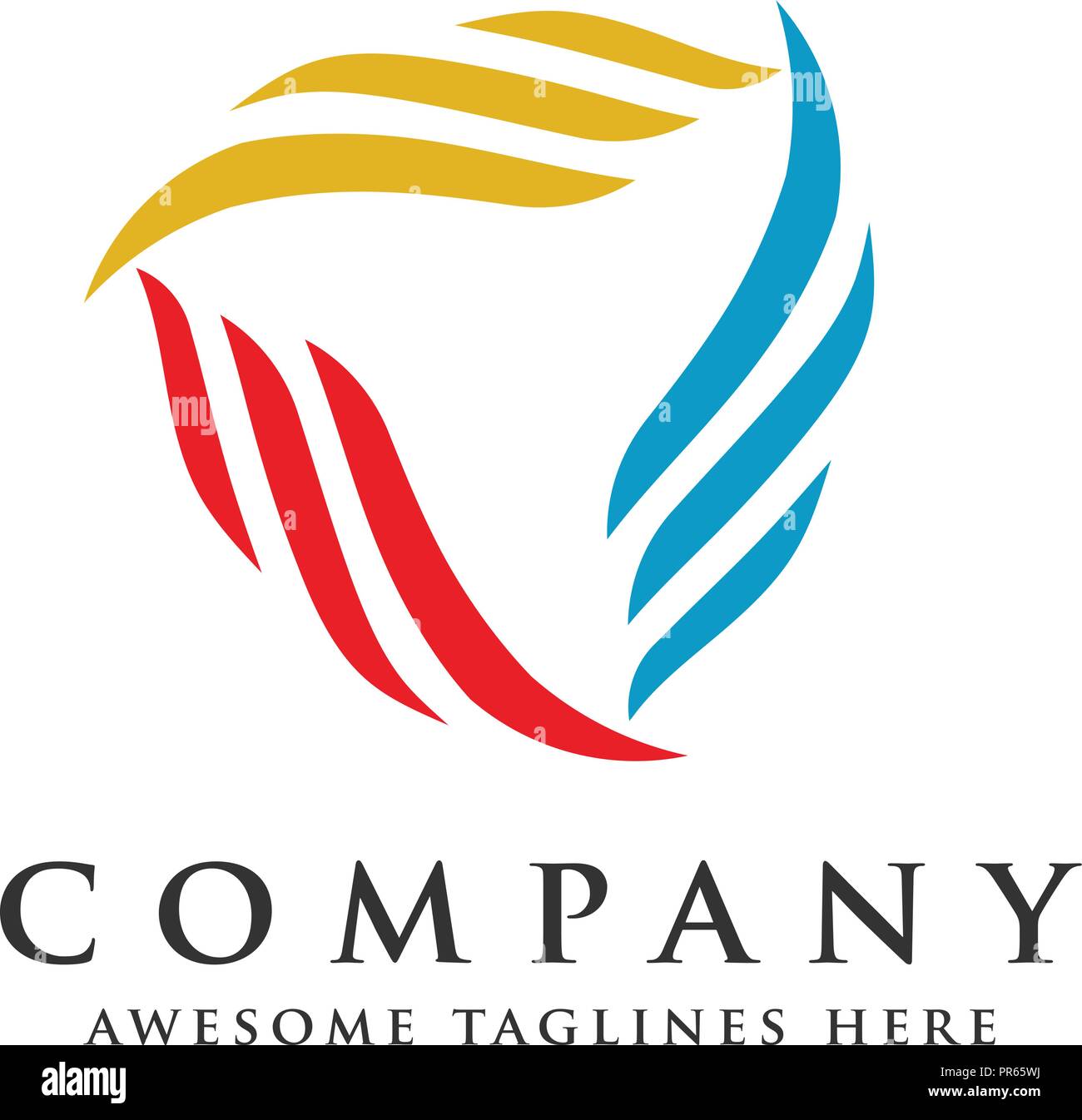 Triangle swirl résumé technologie infinie business entreprise logo vector modèle. Illustration de Vecteur