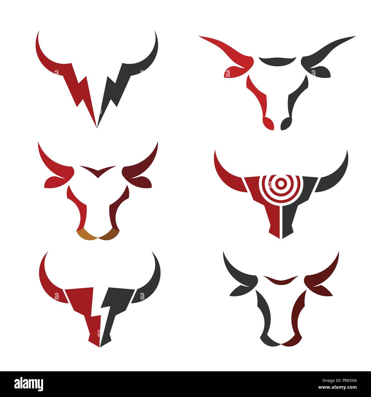 Meilleur Chef Bull simple logo vector set concept illustration, simple logo Buffalo Head, Bull Head logo. Logo Animal taureau signe, Illustration de Vecteur