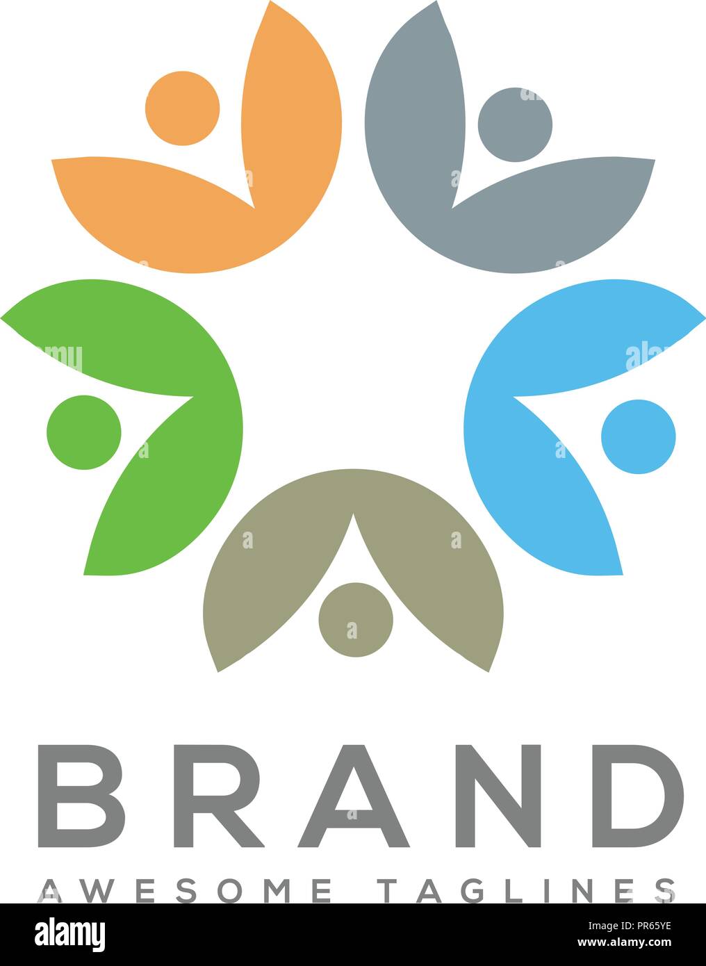 Environnement Eco vert feuille nature logo communautaire, vecteur de la feuille verte nature logotype logo Vector Illustration de Vecteur