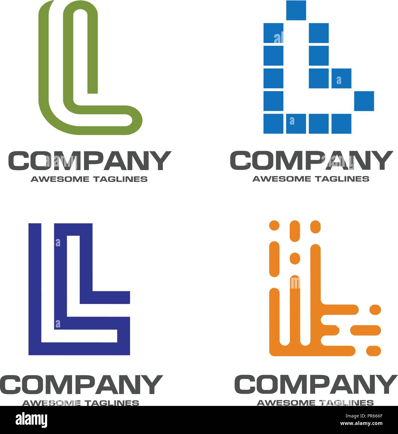 L lettre logo design logo illustration vectorielle définie, l logo lettre lettre L, vecteur vecteur logo, création logo lettre Lettre L Illustration de Vecteur