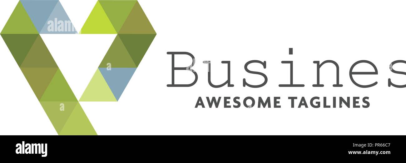 Logo couleur coeur moyenne géométrique, icône de Cœur logo vector, coeur logo, forme de coeur, l'amour concept logo Illustration de Vecteur