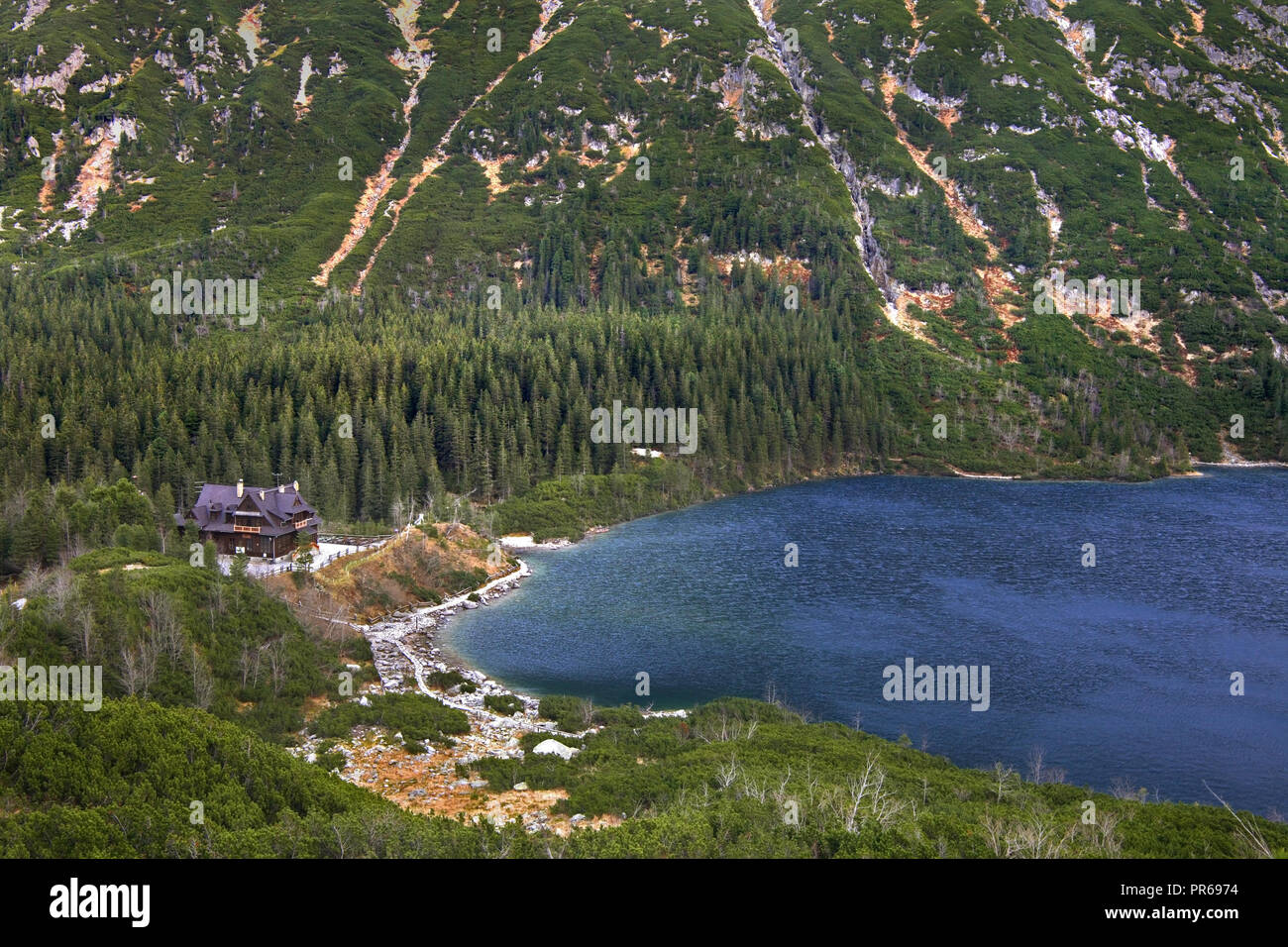 L'Œil de la Mer (Morskie Oko) lac près de Zakopane. Pologne Banque D'Images