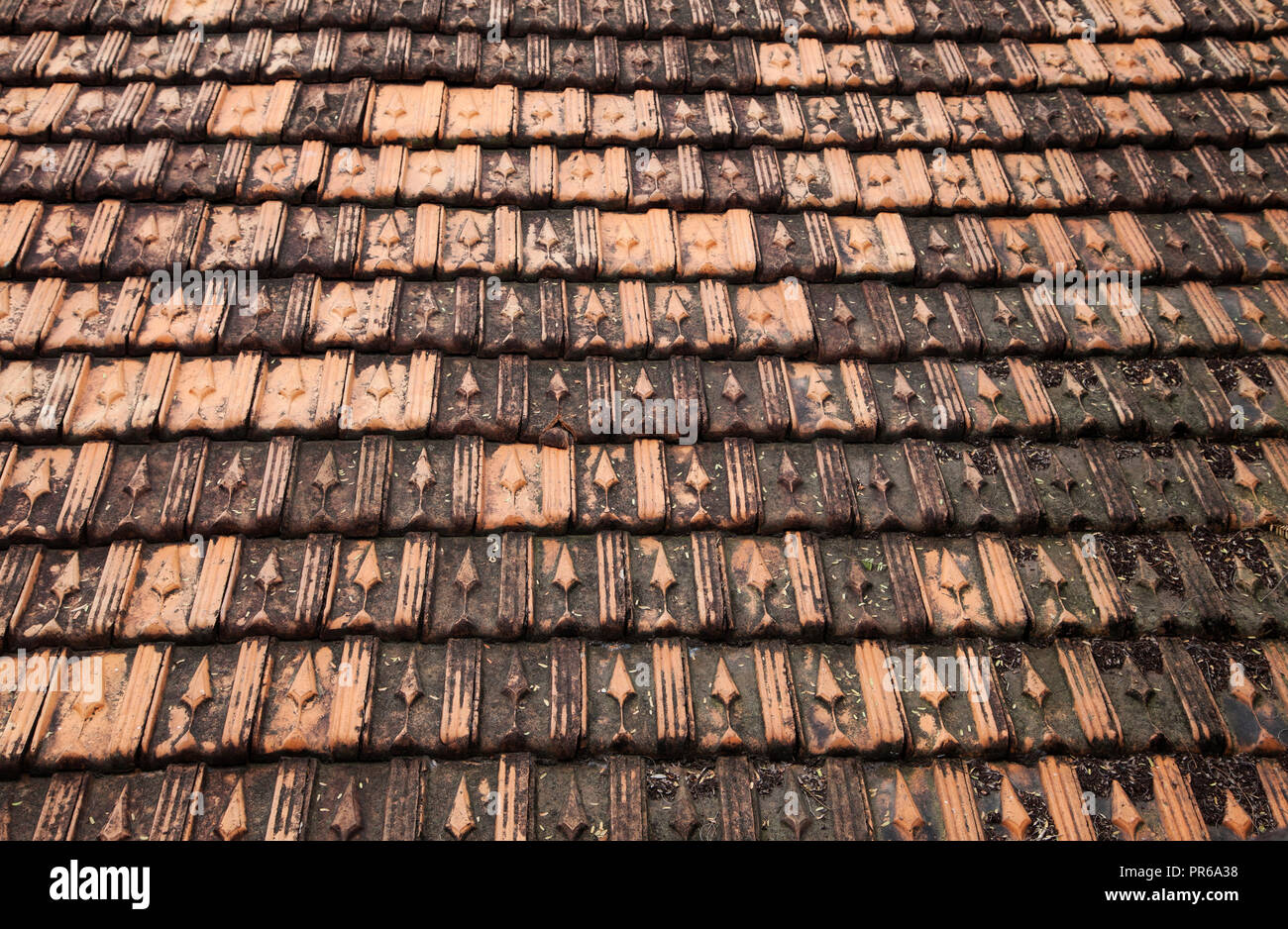 Carrelage rouge, de texture Banque D'Images