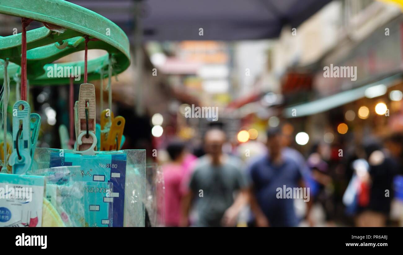 Rues de Hong Kong 2018 Banque D'Images