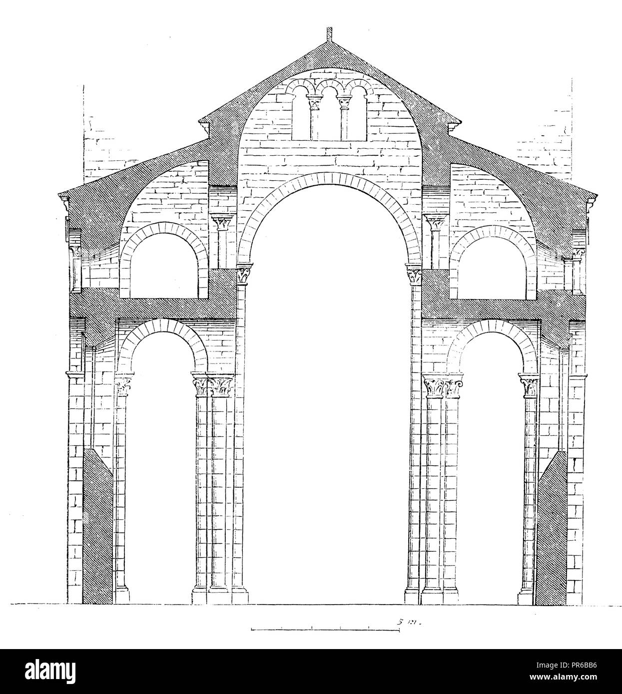 L'article de Notre Dame du Port à Clermont, 1870 Banque D'Images
